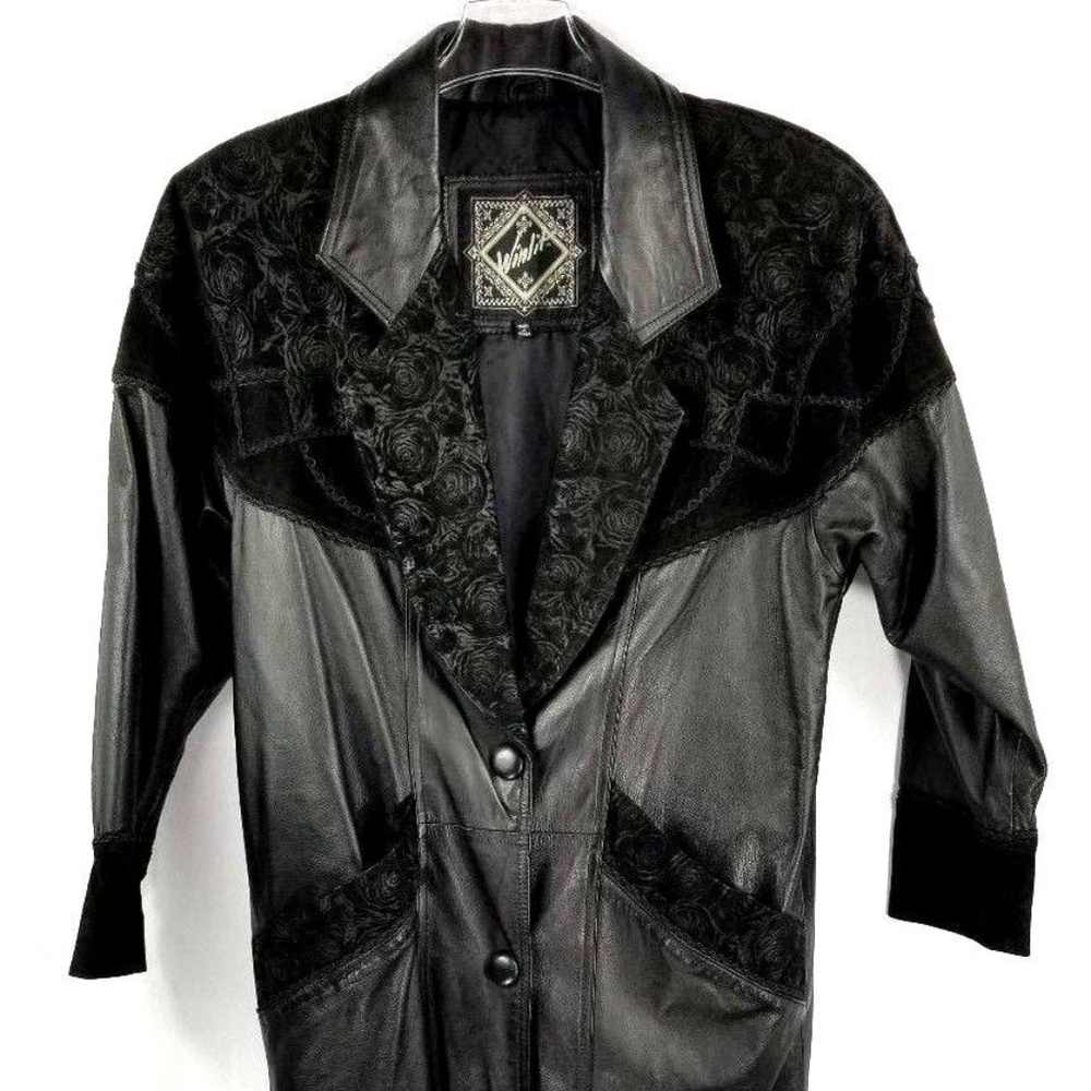 Winlet Womens Trench Coat Genuine Leather